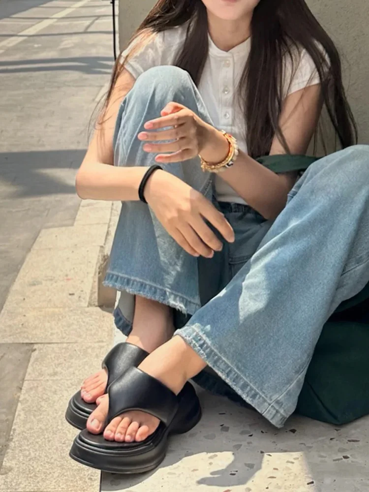 women's-thick-heel-sandals-summer-2026-black-casual-comfortable-beach-flip-flops-korean-style-mid-heel-eva-material