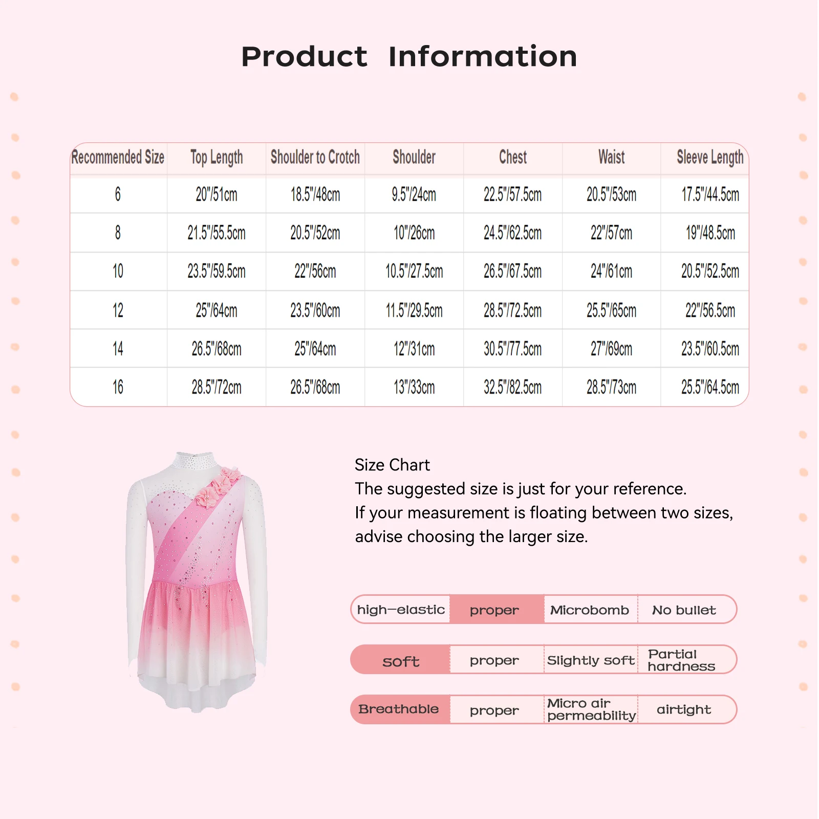 بقماش شفاف المرقعة فستان التزلج على الجليد للفتيات الباليه الجمباز يوتار التدرج اللون متزلج الرقص المنافسة زي #3