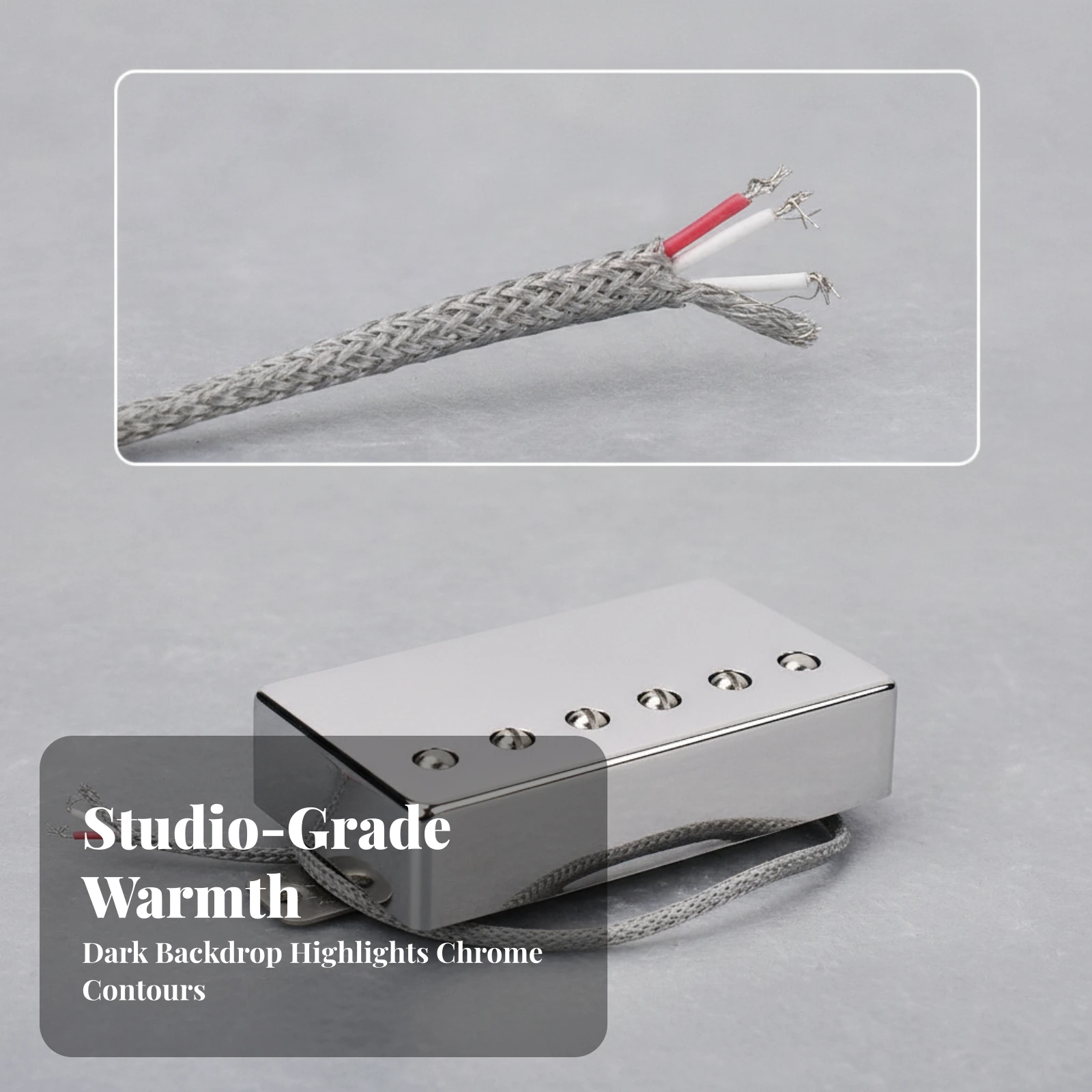 Chrome Guitar Pickup Sturdy Guitar Pickup with Mounting Tabs Slug Rods Polished Accessory Compact for Luthier, Instrument Builds