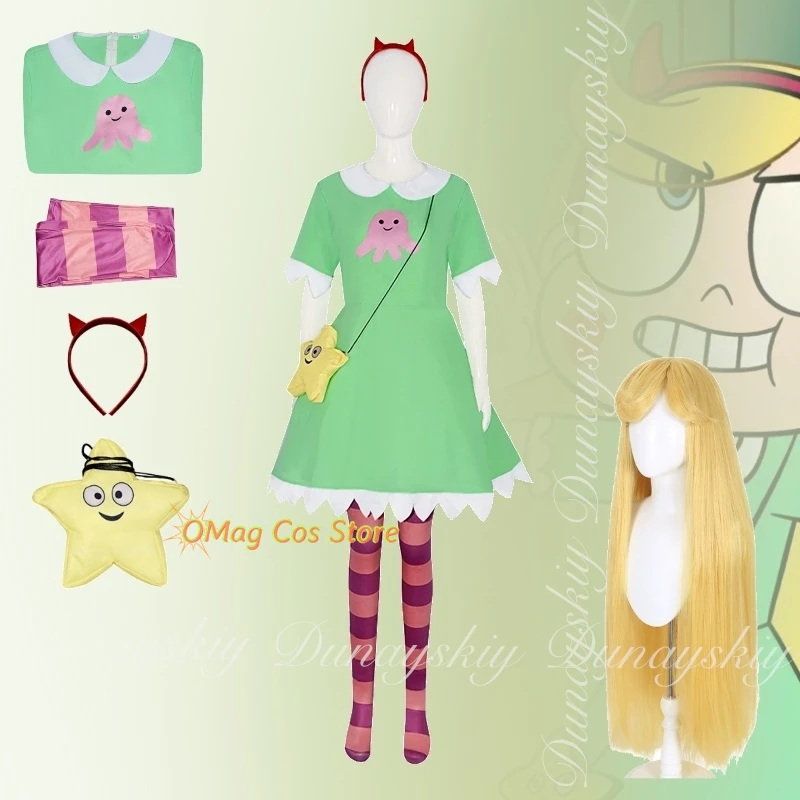 الأميرة كسر عبر المرور السماوي أنيمي ستار الفراشة الأميرة تأثيري مع فستان أخضر تأثيري حلي البدلة الكاملة #2