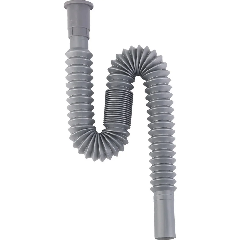 Extendable Sink Drain Hose Washbasin Drain Hose Pipe Standard Head 80-90cm Flexible Plastic Pipe Bathroom Kitchen Accessories