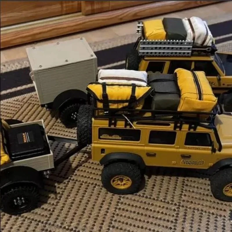 1/24 FMS FCX24  Simulation Small Trailer, RC Crawler Modification Parts, 2 Styles, Leaf Spring Suspension, No Tires Included