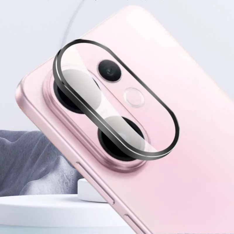 ฟิล์มกันรอยเลนส์กล้อง Vivo V60 แบบวงแหวนสีสันสดใส กระจกนิรภัย ป้องกันรอยขีดข่วน พร้อมสติ๊กเกอร์ปิดเลนส์