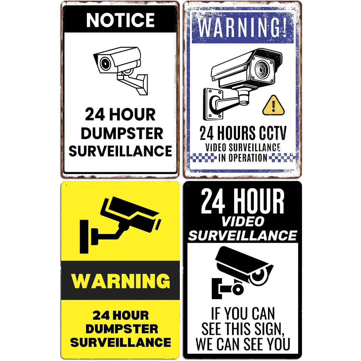 

Warning CCTV Surveillance Sign Retro Poster Metal Sign Bar Interior Bedroom Wall Vintage Home Decor Room Decoration