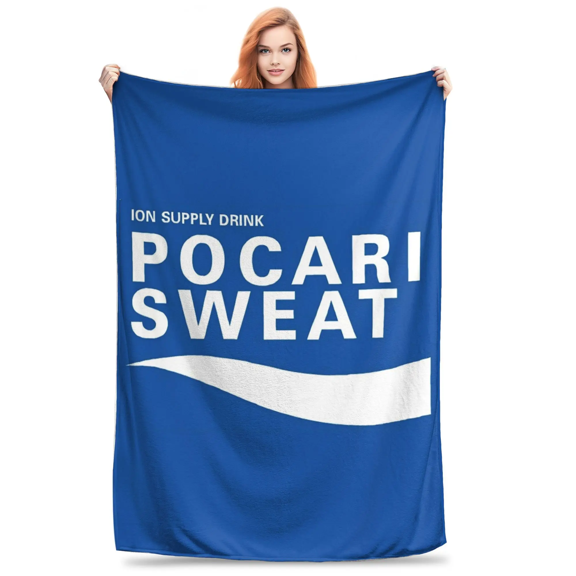 Фланелевое одеяло «Просто some Pocari Sweat merch», мягкое покрывало, теплое плюшевое одеяло для кровати, гостиной, домашнего дивана Фланелевое одеяло «Просто some Pocari Sweat merch», мягкое покрывало, теплое плюшевое одеяло для кровати, гостиной, домашнего дивана
