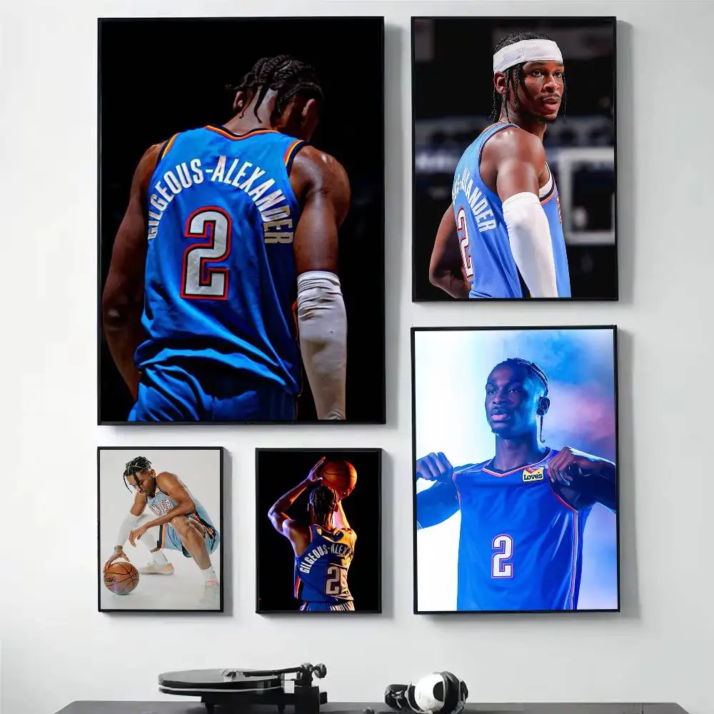 

Basketball star SGA S-Shai COOL Poster HD Self Adhesive Waterproof Wall Art Ideal for Home Office Dorm Gift