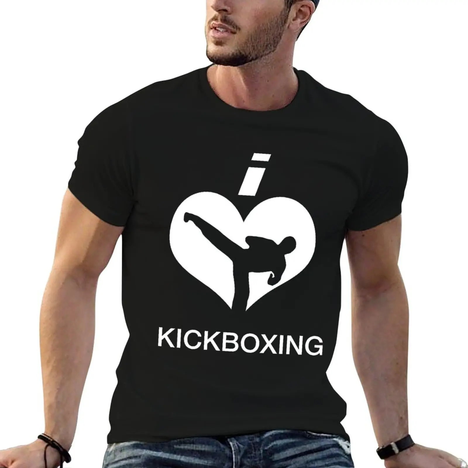 I LOVE KICKBOXING T-Shirt graphics boys animal print workout shirts for men