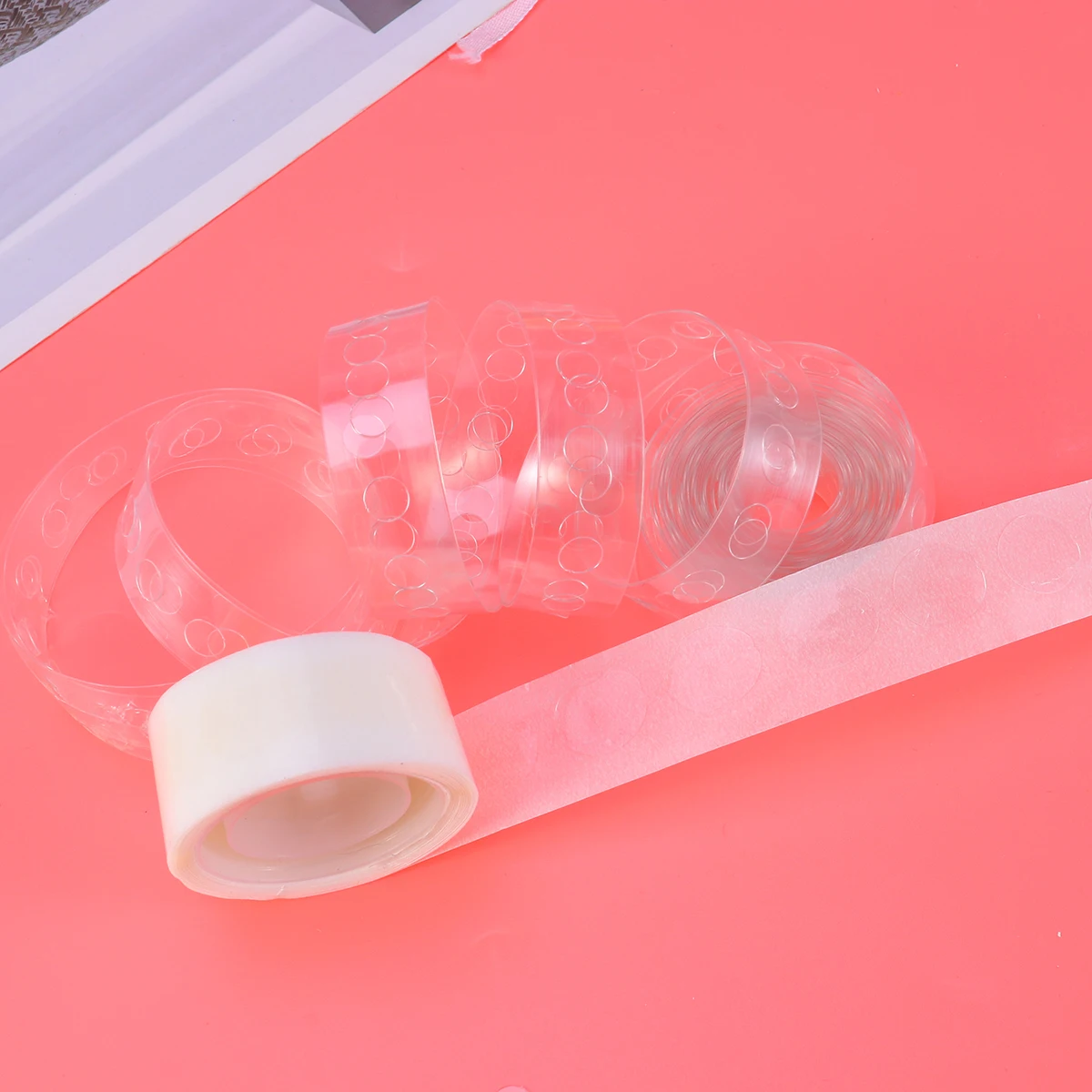 

12pcs Balloon Chain Set Invisible Adhesive Dot Sticker Decorative Party Wedding Balloon Tape Connect Strip Garland Durable