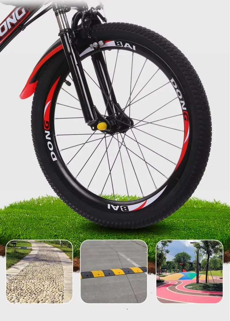 Mountain bike carbon steel frame disc brake 6-speed ordinary pedal adjustable seat for children and girls