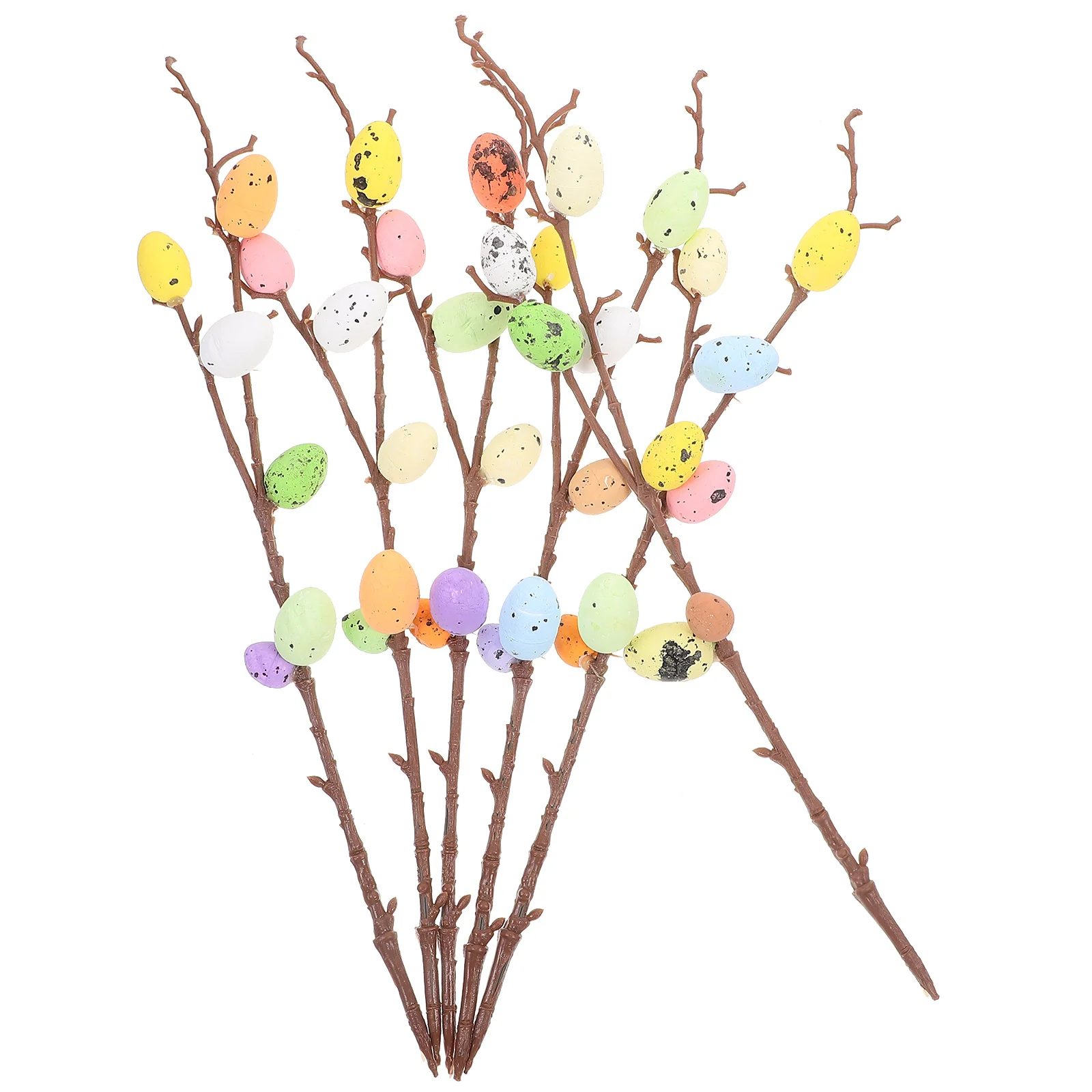 

6Pcs Easter Egg Branches Artificial Spring Twigs for Home Office Decor Vibrant Realistic Easter Egg Stems Party Supplies