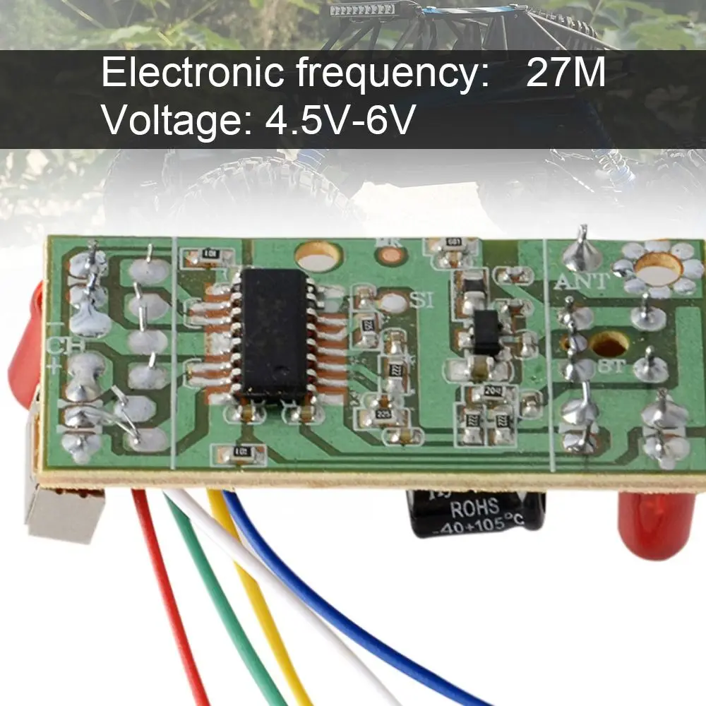 

2pair Replacement Parts Circuit Board RC Transmitter Board PCB Transmitter 27Mhz RC Control Board 4CH Receiver Board Toy Car