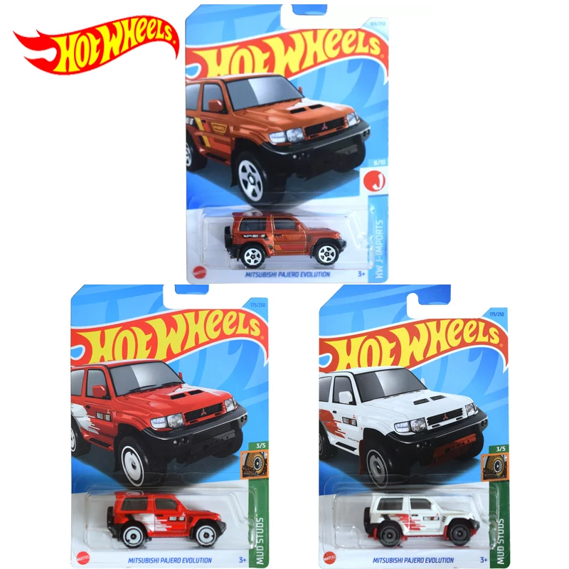 

2024J Original Hot Wheels Car Mitsubishi Pajero Evolution Toys for Boy 1/64 Diecast Metal Vehicle Model Collection Birthday Gift