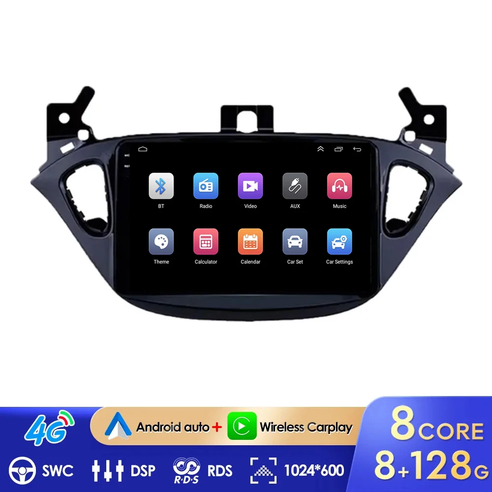 

Android 14 для Opel Corsa E 2014 2015 2016 2017 - 2019 автомобильное радио, аудио, мультимедиа, GPS-навигация, автомобильное стерео BT беспроводное Carplay