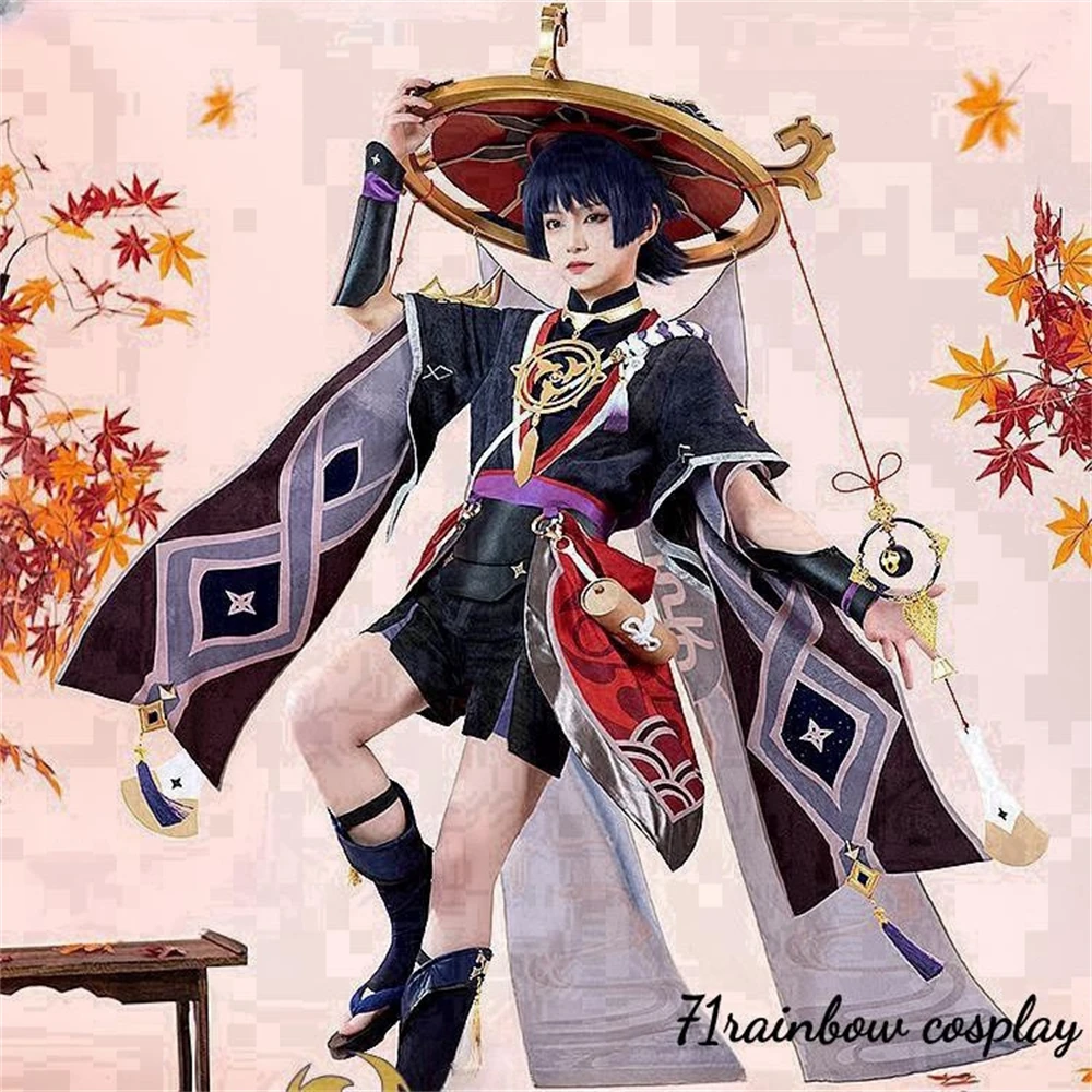 

Wanderer Balladeer Косплей Genshin Impact Scaramouche Косплей Костюм Наборы Одежды Игра Genshin Impact Рождественский Косплей Костюм