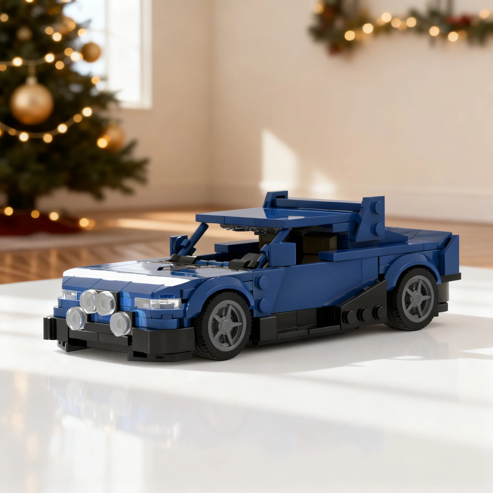 302pcs MOC City Champions Hot Wheels Rally CAT Model Building Blocks Toy Architecture Christmas Gift Birthday Brick DIY Creative
