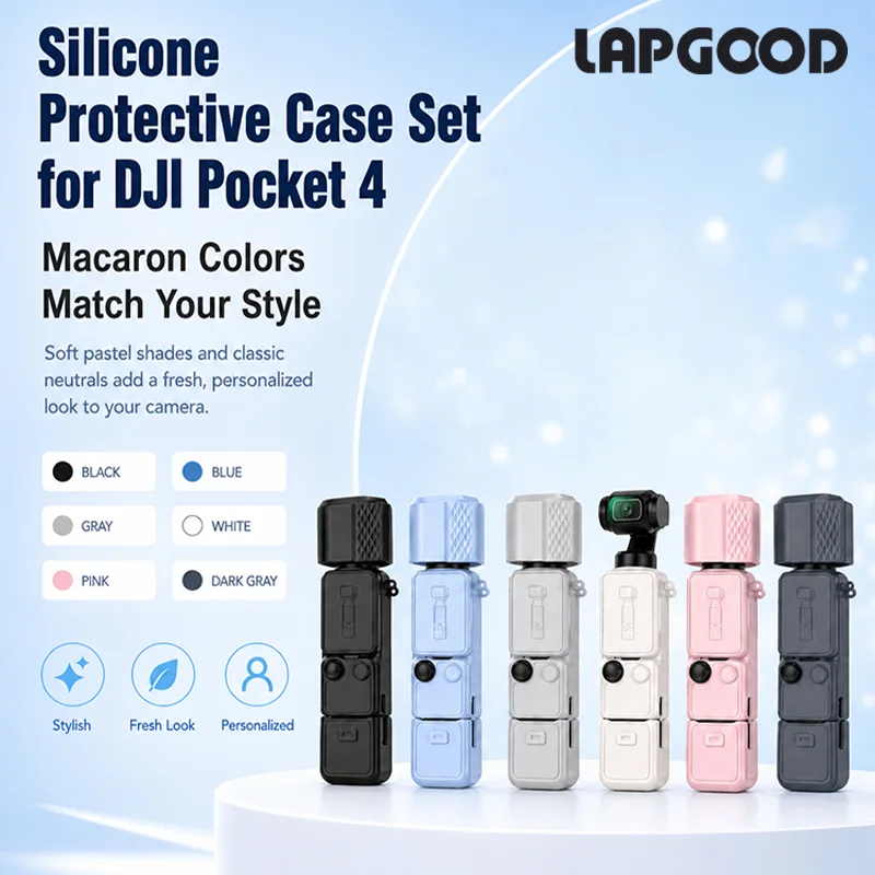 

Silicone Case for OSMO Pocket 4 Anti-slip Base Anti-Scratch Protective Cover Screen Lens Cap for DJI OSMO Pocket3 Accessories