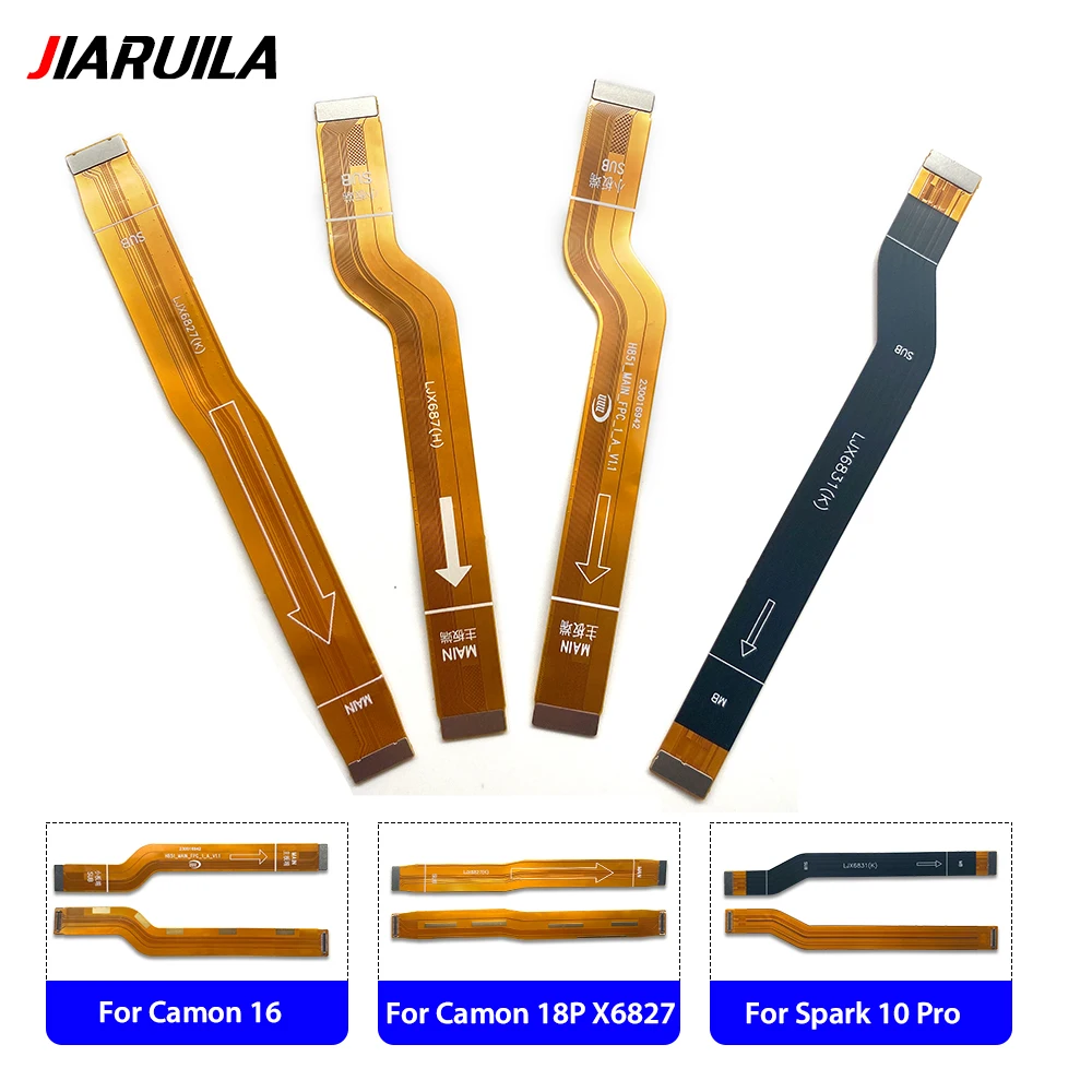 

10Pcs , For Tecno Camon 16 Premier 18P X6827 Spark 8P KG7 10 Pro Main Motherboard Connector Board Ribbon Flex Cable