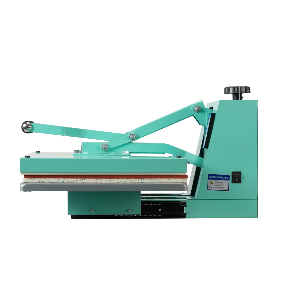 16'' x 24'' Pressa di calore manuale Base scorrevole Cuscinetto termico elettronico in silicone Piastra di calore a pressione facile e sostituibile Regolabile