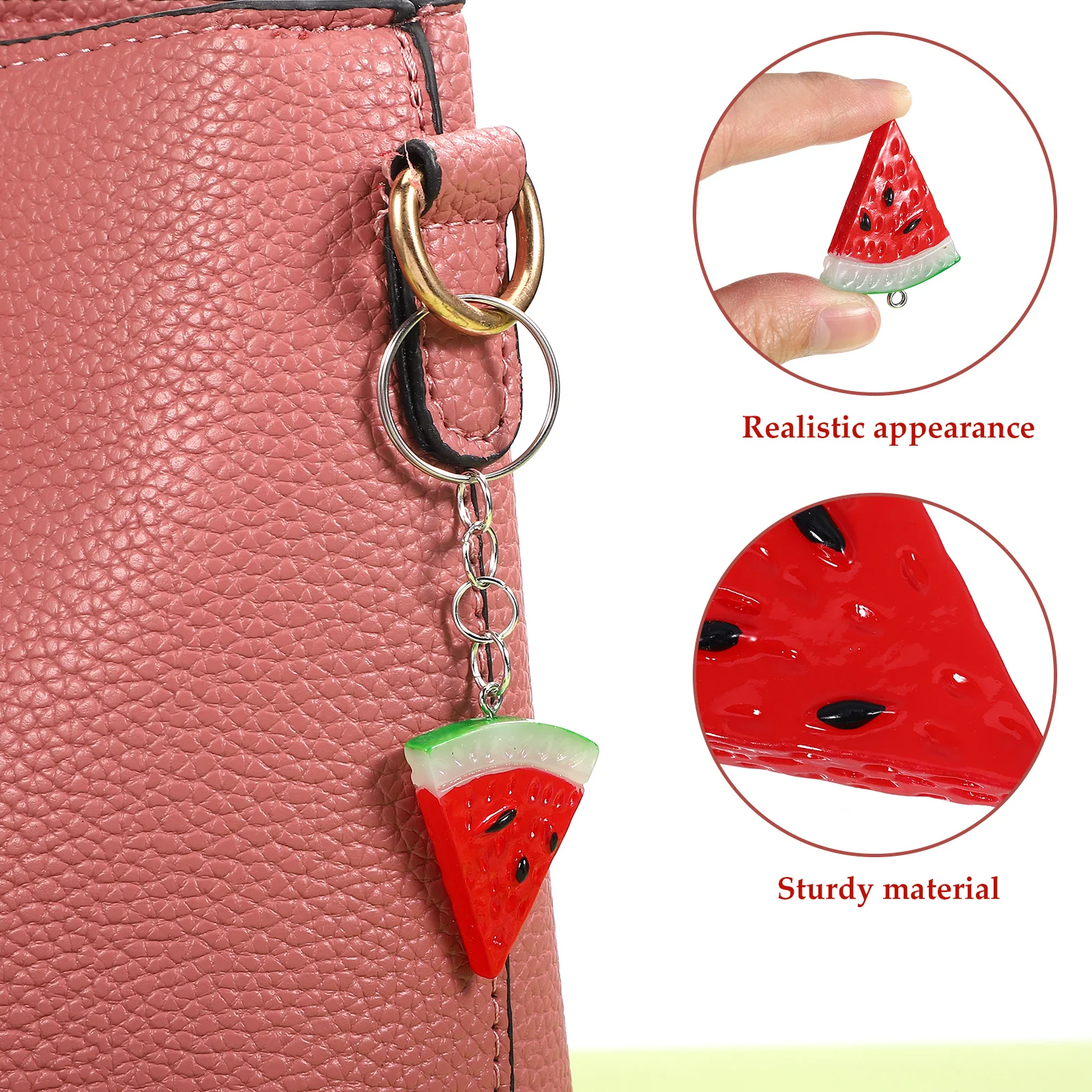 

20Pcs Resin Mini Watermelon Charms Realistic Fruit Pendants for Jewelry Making Bracelets Necklace Earrings Accessories