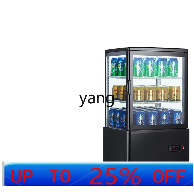 

LTT коммерческий вертикальный четырехсторонний прозрачный стеклянный шкаф для супермаркета, напитков, торта, десерта, барбекю