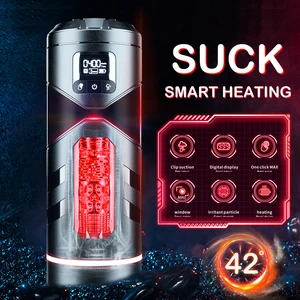 التلقائي ساخنة شفط الذكور آلة الاستمناء المهبل جيب شفط الجنس اللعب منتجات الكبار للرجال كأس الاستمناء أعلى 6 تدفئة مهبل مبيعا - رقم 6