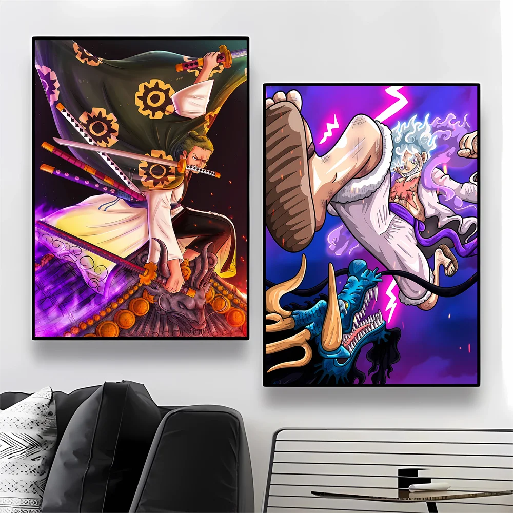 

Canvas Prints One Piece Luffy Wall Stickers Decorative Cuadros Best Gift Modern Living Room Gifts Poster Toys Picture Classic