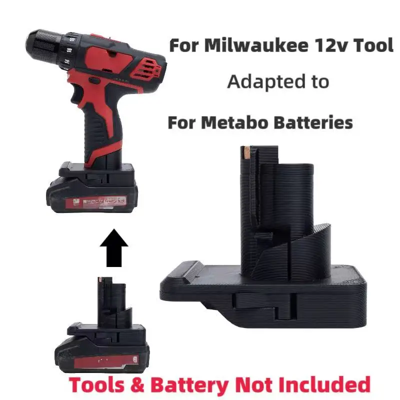 

Battery Adapter For Metabo 18v Lithium To Milwaukee 12v Power Brushless Tools (Only Adapter)