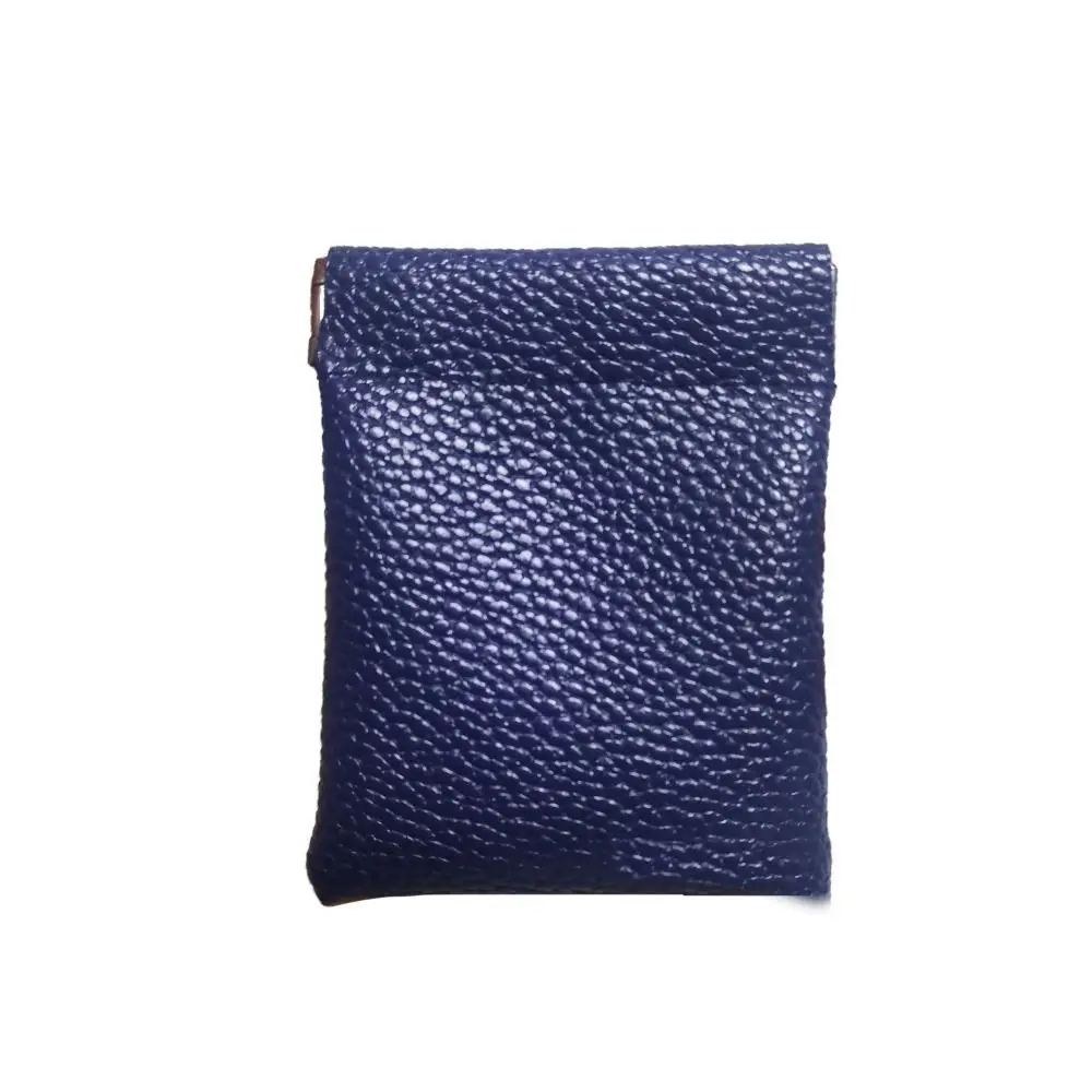 

Самозакрывающийся кожаный кошелек для монет, водонепроницаемая самозакрывающаяся сумка для губной помады в корейском стиле, мини-косметичка большой емкости