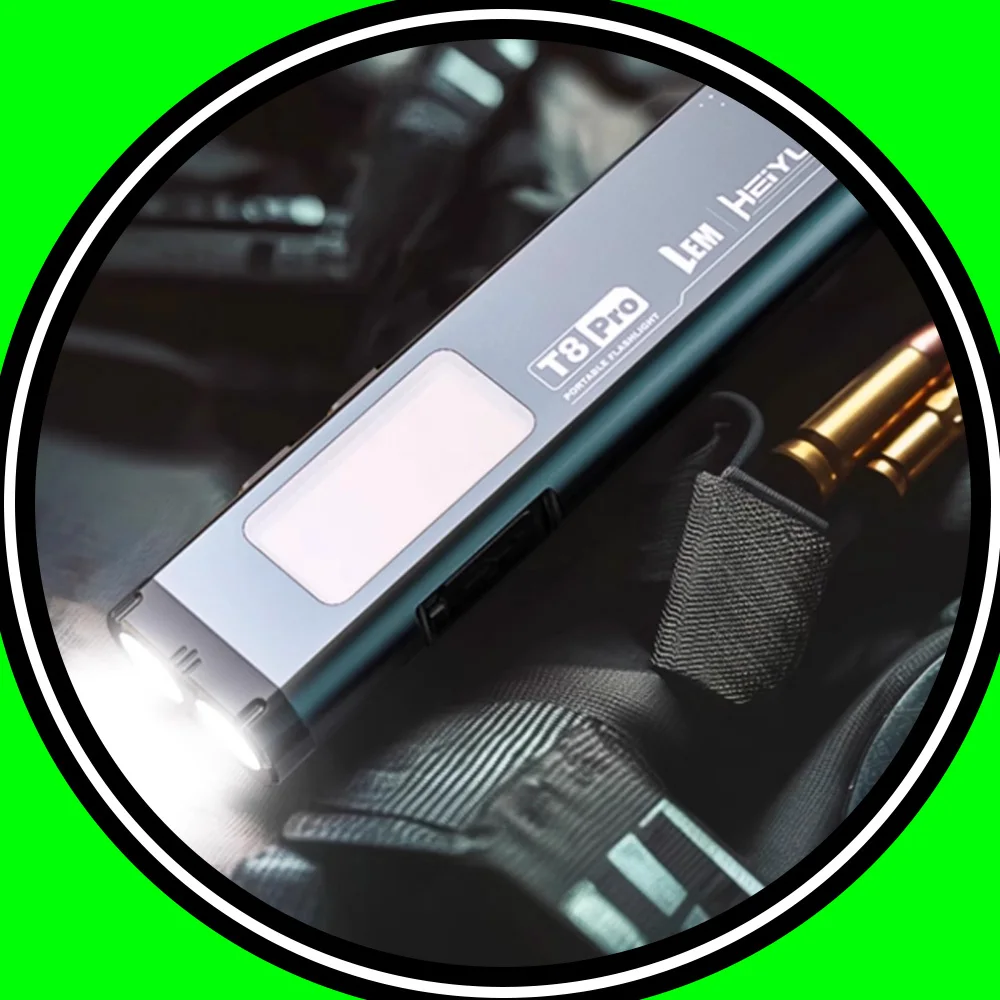 LEM T8/T8 PRO Mini Flashlight Portable Keychain Light Type-C Rechargble Work Light 1000mAh 500LM Camping Magnetic Pocket Lantern