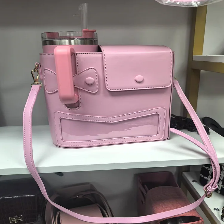 

Женская сумка для хранения бутылок с карманом, вместительная универсальная сумка через плечо, сумка для кемпинга