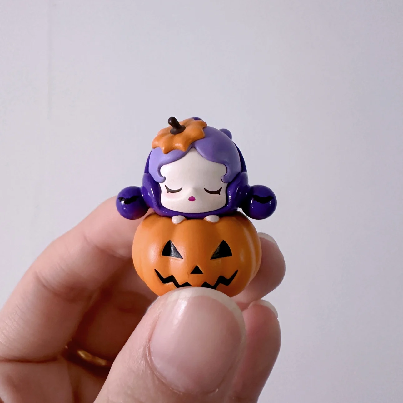 Mini Size 3.5cm Halloween Pumpkin Series Dimoo Pucky Skullpanda Molly Zsiga Haci Labubu Action Figure Doll Toys Gifts for Kids