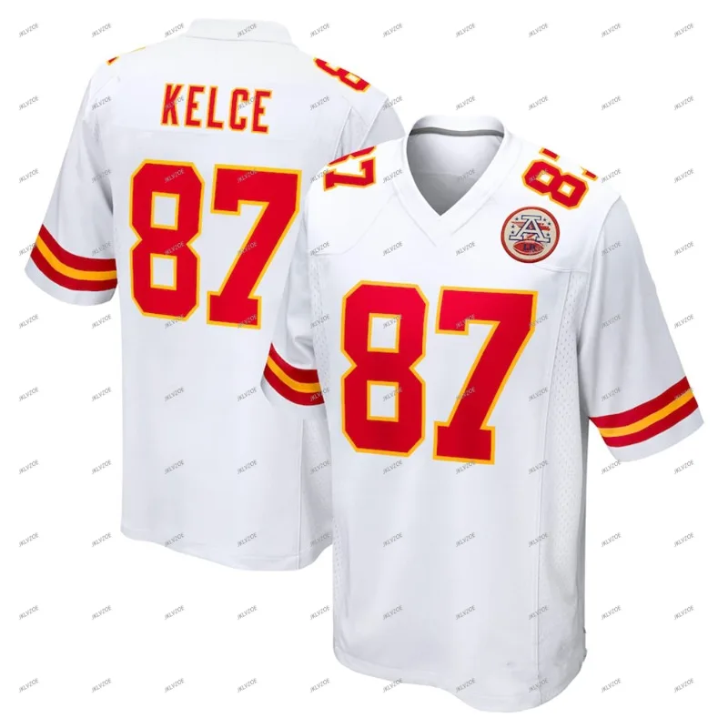 Popular Chiefs Travis Kelce Mens Rugby Jersey #87 Hot Selling Breathable Quick-dry Outdoor Football Uniform For Adult&Kids