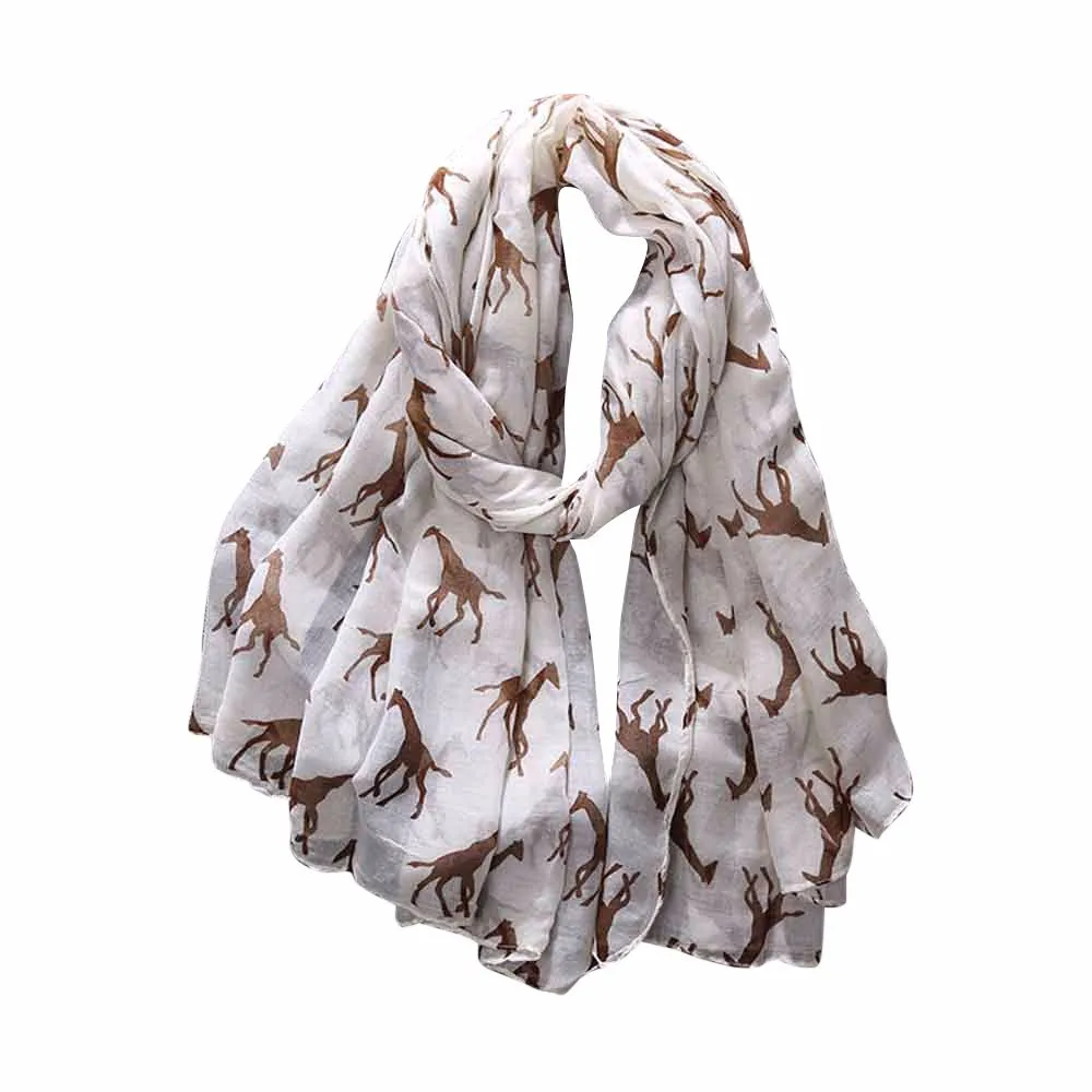 2014 New Fashion Women Giraffe Print Scarves Shawls Animal Pattern Hijab Wrap Mix 7 Color