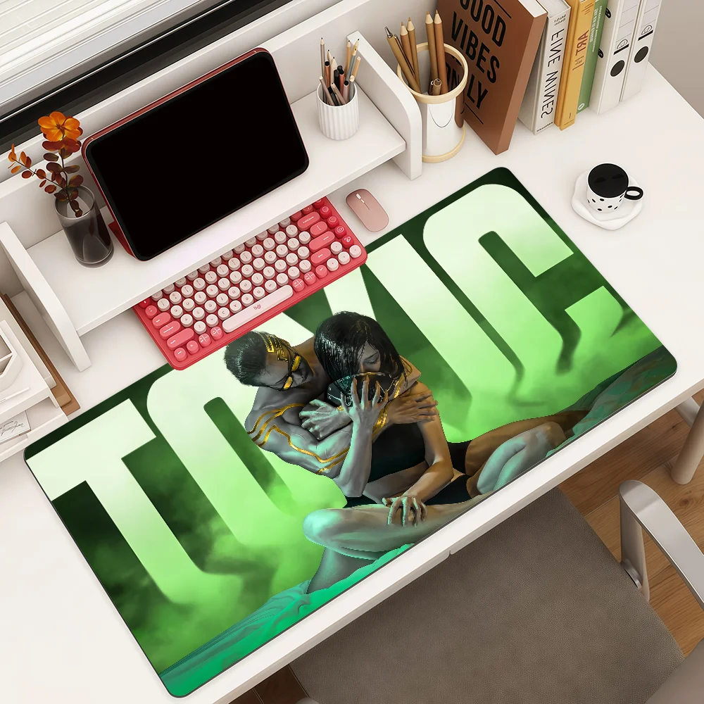 Game V-Valorant Mouse Pad Large Non-Slip Waterproof Mat Stitched Edge Keyboard Pad for Gaming Daily Office