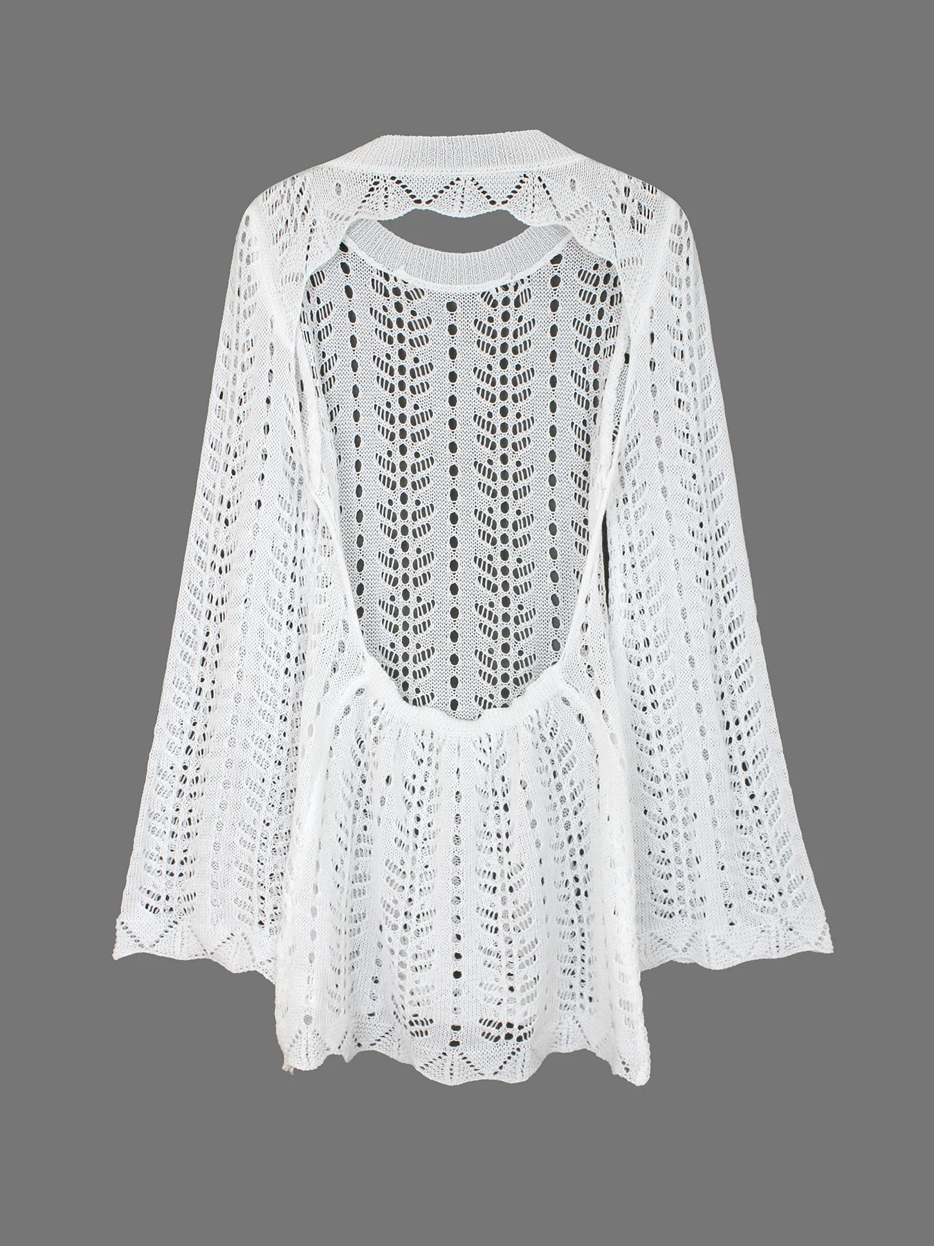 Round neck pullover dress with loose threads for beach vacation in spring and summer