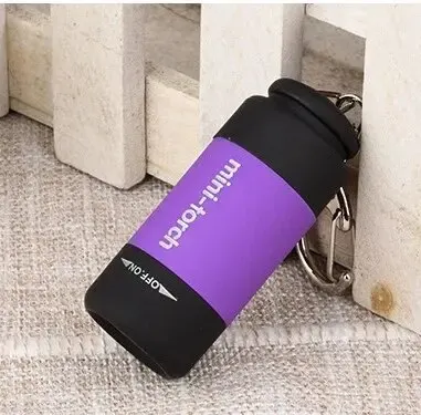 LED 마이크로 포켓 손전등 휴대용 USB 충전식 키체인 손전등 방수 가정용 야외 하이킹 캠핑 손전등 썸네일 4