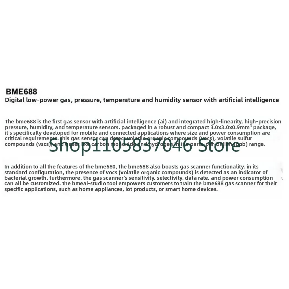 Environmental sensor module temperature/humidity/pressure/gas AI intelligent I2C
