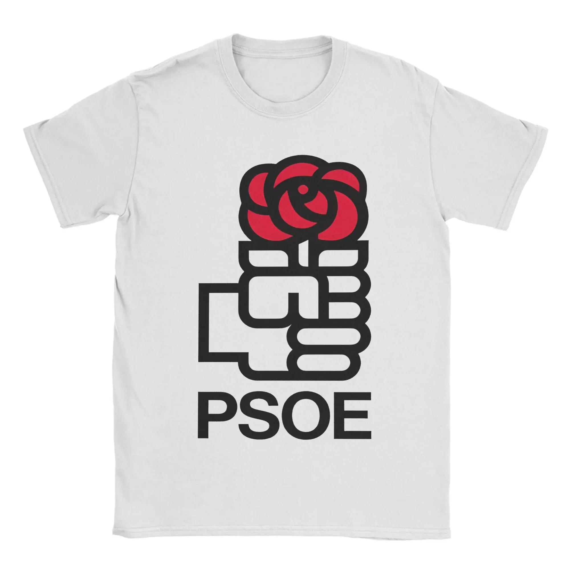 Camiseta con Logo de PSOE para hombre y mujer, camiseta de Pedro Sanchez, camisetas 100% de algodón, ropa