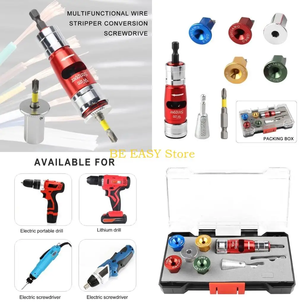 

E28F Electronic Wire Stripper Tool Self Adjusting Wire Cutter Crimper for Electrical Wire Stripping Cutting Crimping Tool