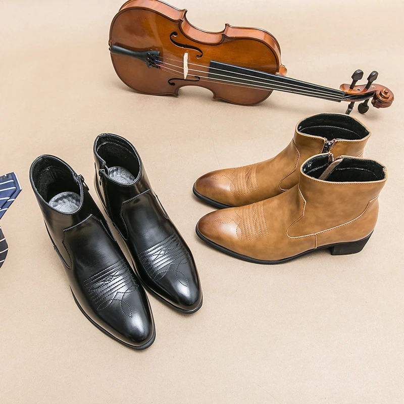 

Shoes, leather shoes, men's Velcro, round head, breathable, business, casual, formal, cowhide, middle-aged and elderly, dad's sh