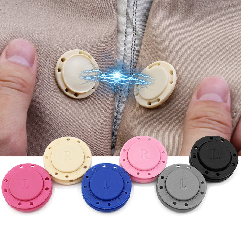 

A Pair Invisible Magnet Buttons Sewing Accessories Jacket Cardigan Concealed Buckle Handwork Clothing Decoration Buttons