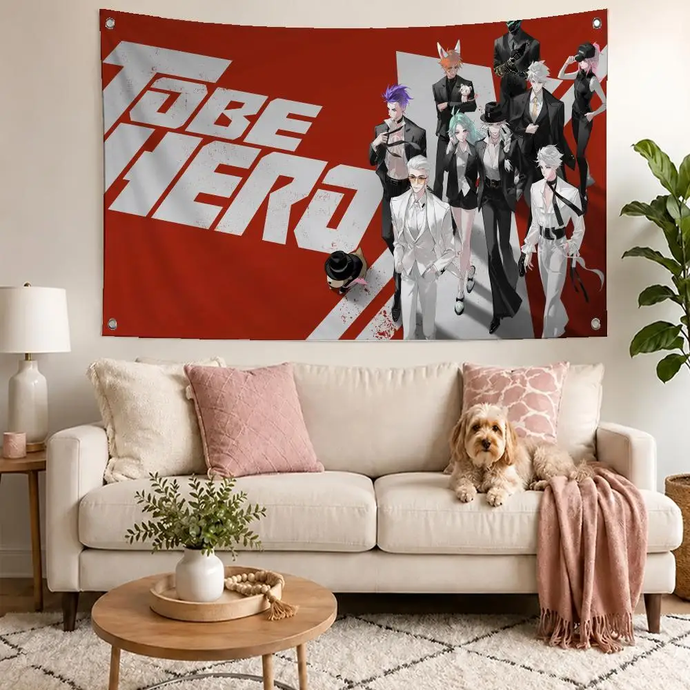 Dark Anime Sentenced Hero Flags Concert Print Wall Hanging Art Banner, Indoor Outdoor Bedroom Home Decor Backdrop, Perfect Gift