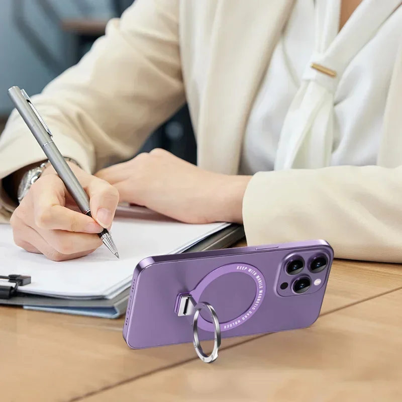 Foldable Magnetic Ring Holder For MagSafe Multi Angle Adhesive Paste Rack Support Magnet Finger Ring Phone GripTop Stand Holder