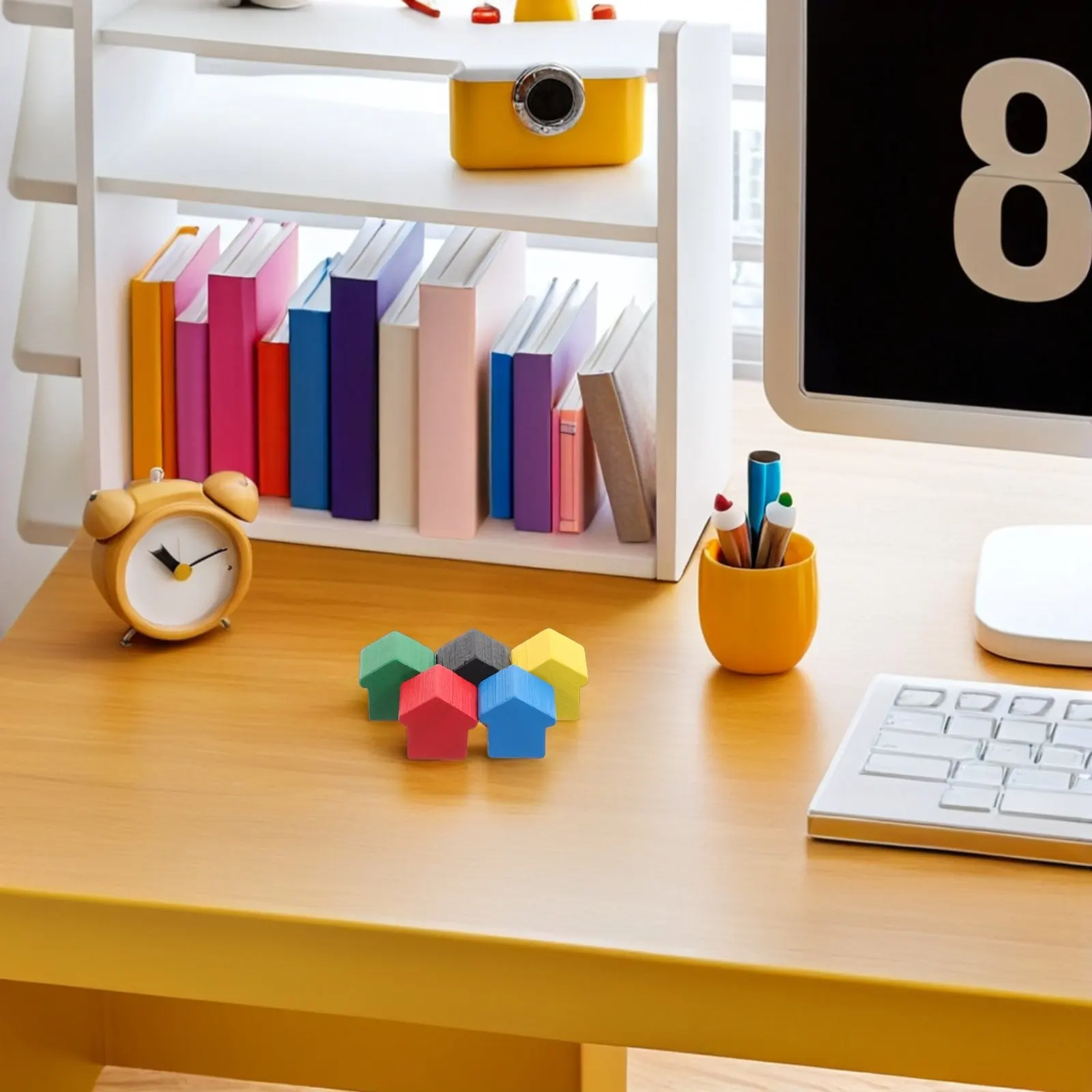 

50 деревянных фигурок для настольной игры, обучающий набор для шахмат и торговли недвижимостью, аксессуары для детей, только деревянные шахматные фигуры