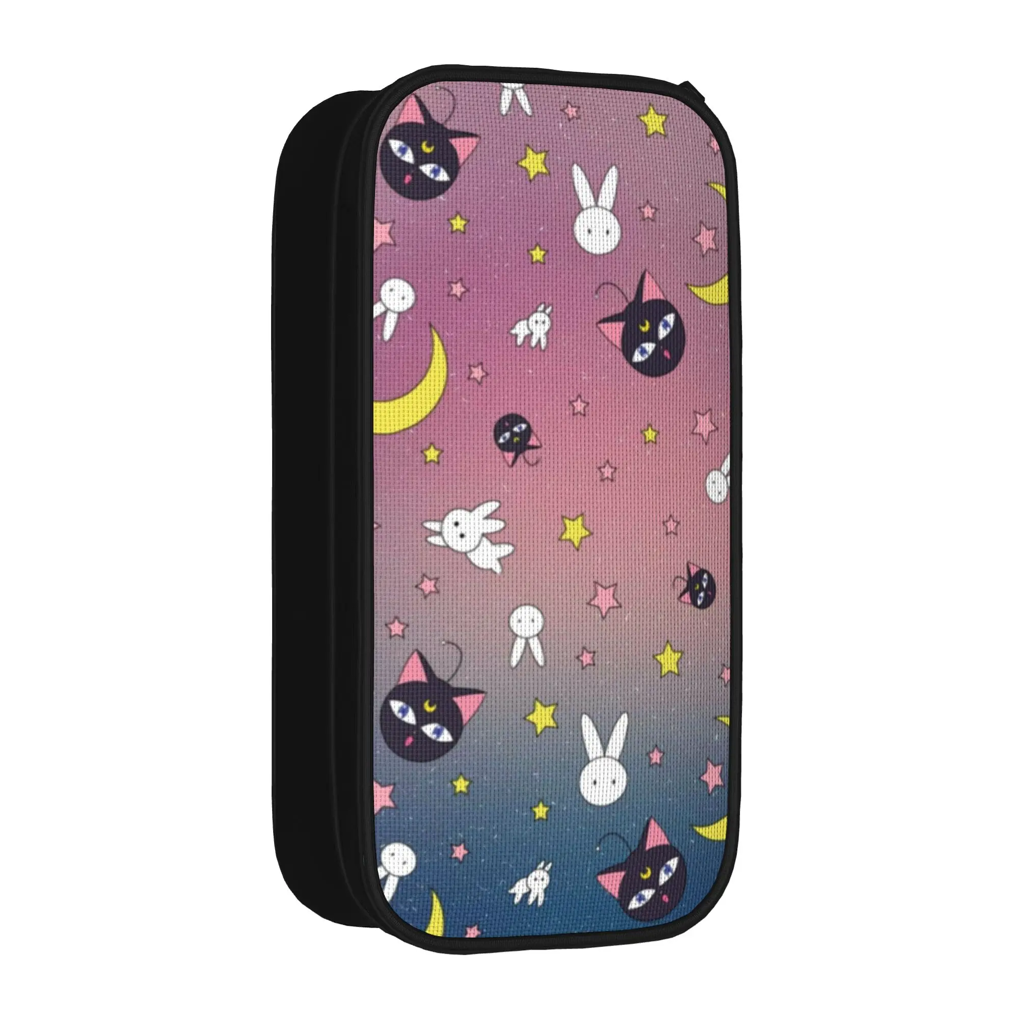 

Large Capacity Pen Box Sailors Moons School Supplies Double Layer Pencil Case Stationery Girl Makeup Bags Birthday Gift