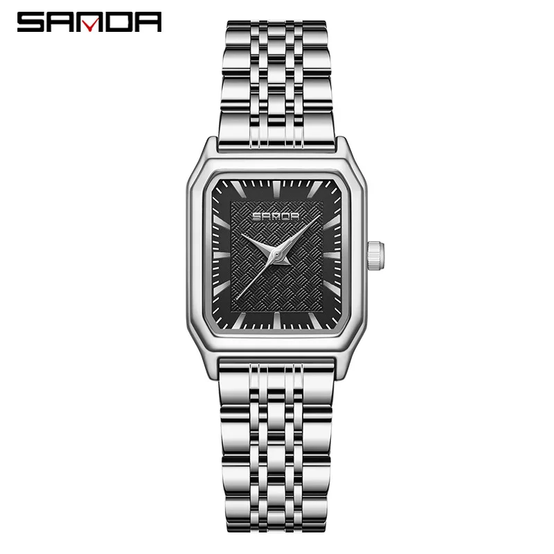 SANDA 1121 New Arrived Womens Fashion Simple Watch Ladies Leisure Watch Steel Sports Wristwatches Women's Watch Bracelet 2024