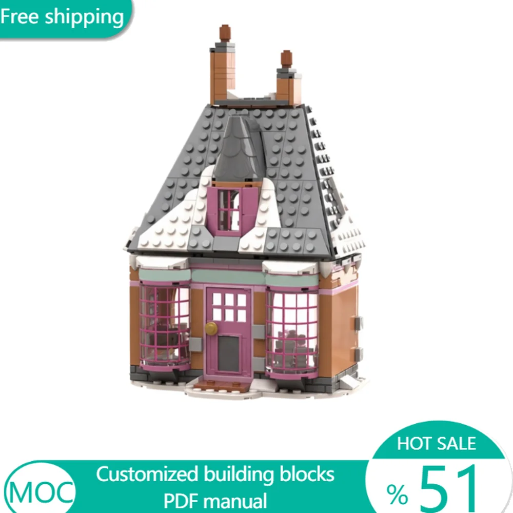 376 pièces - Boutique de thé urbaine - MOC - Blocs de construction modulaires personnalisables - Modèle populaire - Design créatif - Jouet d'assemblage DIY pour enfants - Cadeau pour garçons