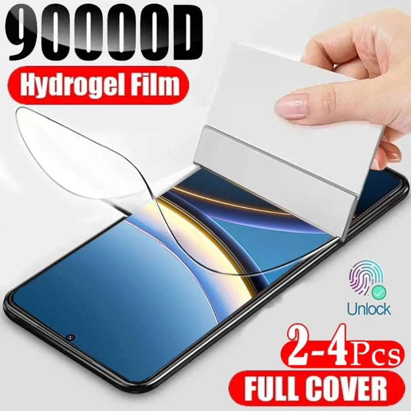 

2-4Pcs Full Cover Silicone Hydrogel Film for Xiaomi Poco F7 Ultra F6 F5 F3 Screen Protector Poco X7 X6 X5 X3 Pro Film not glass