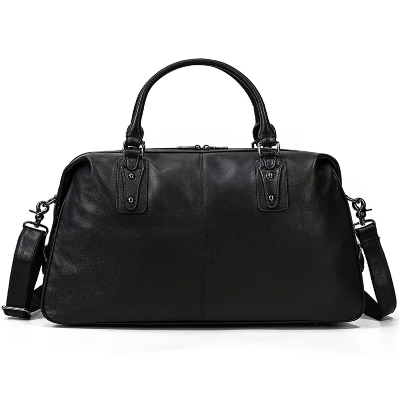 Men's Tote Bag Custom Logo Travel Weekend Business High-end Retro Large Designer Retro Leather Duffel Bag