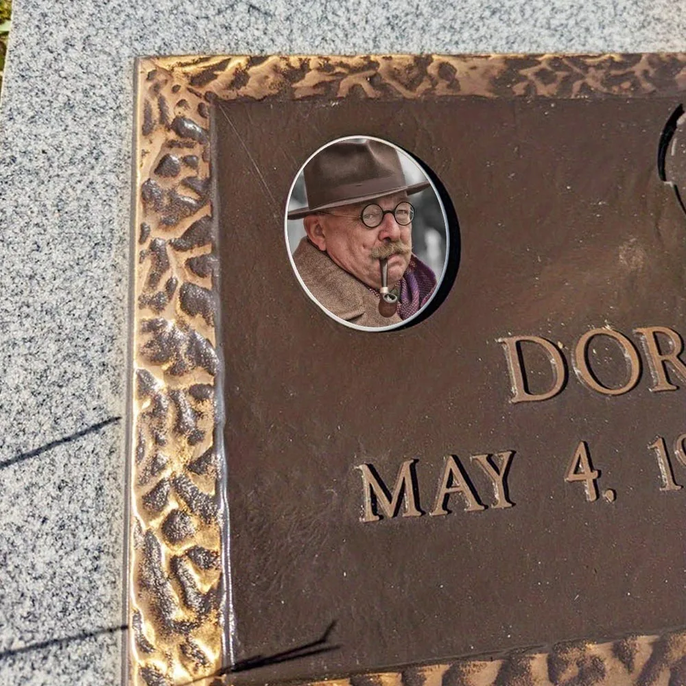 2D Flat Not 3D 1pc Custom Photo Memorial Headstone Tile Perfect for Mother’s Day, Father’s Day & Easter Gifts Anniversary Gift